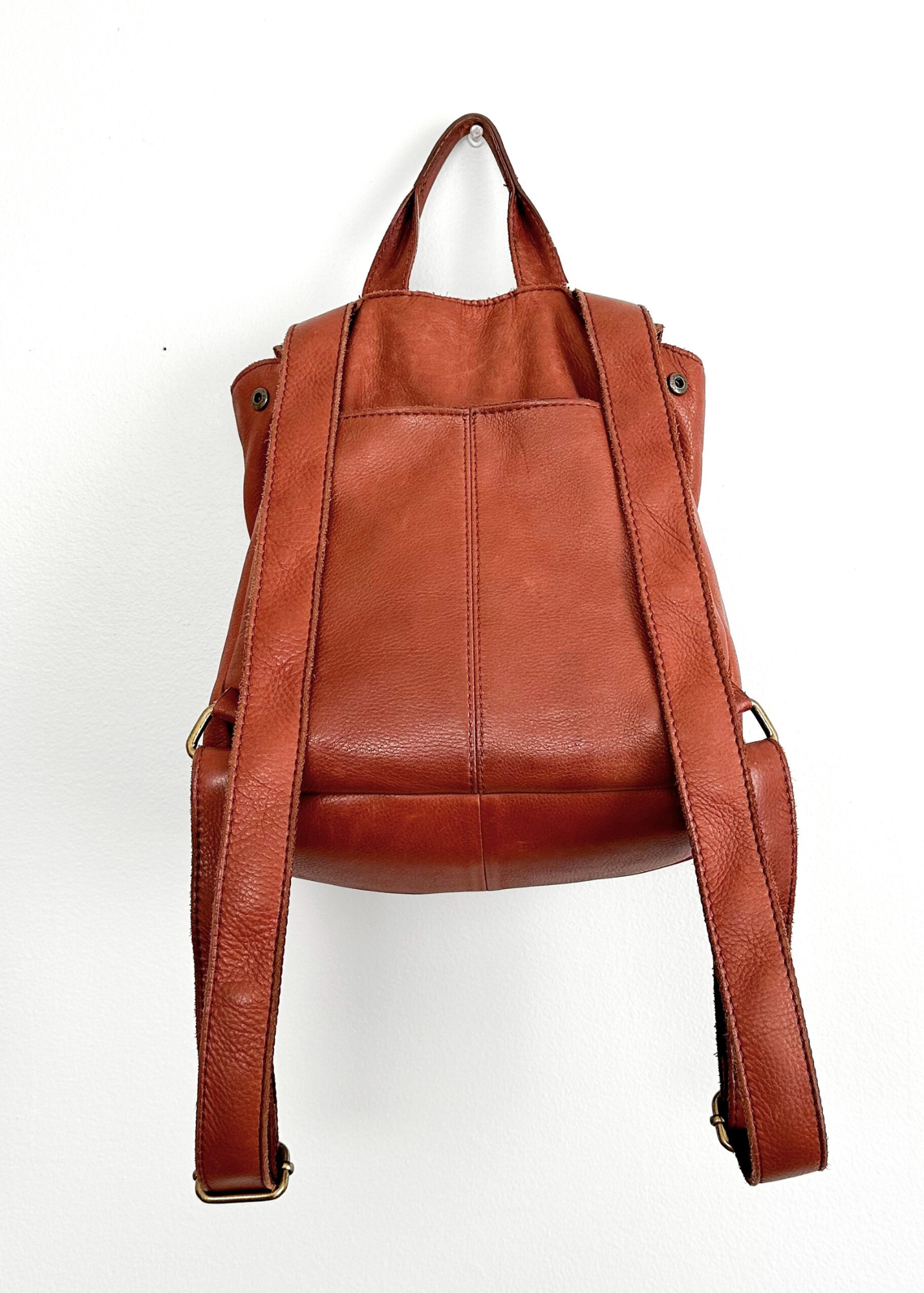 American Leather Co. Brown Leather Backpack Purse