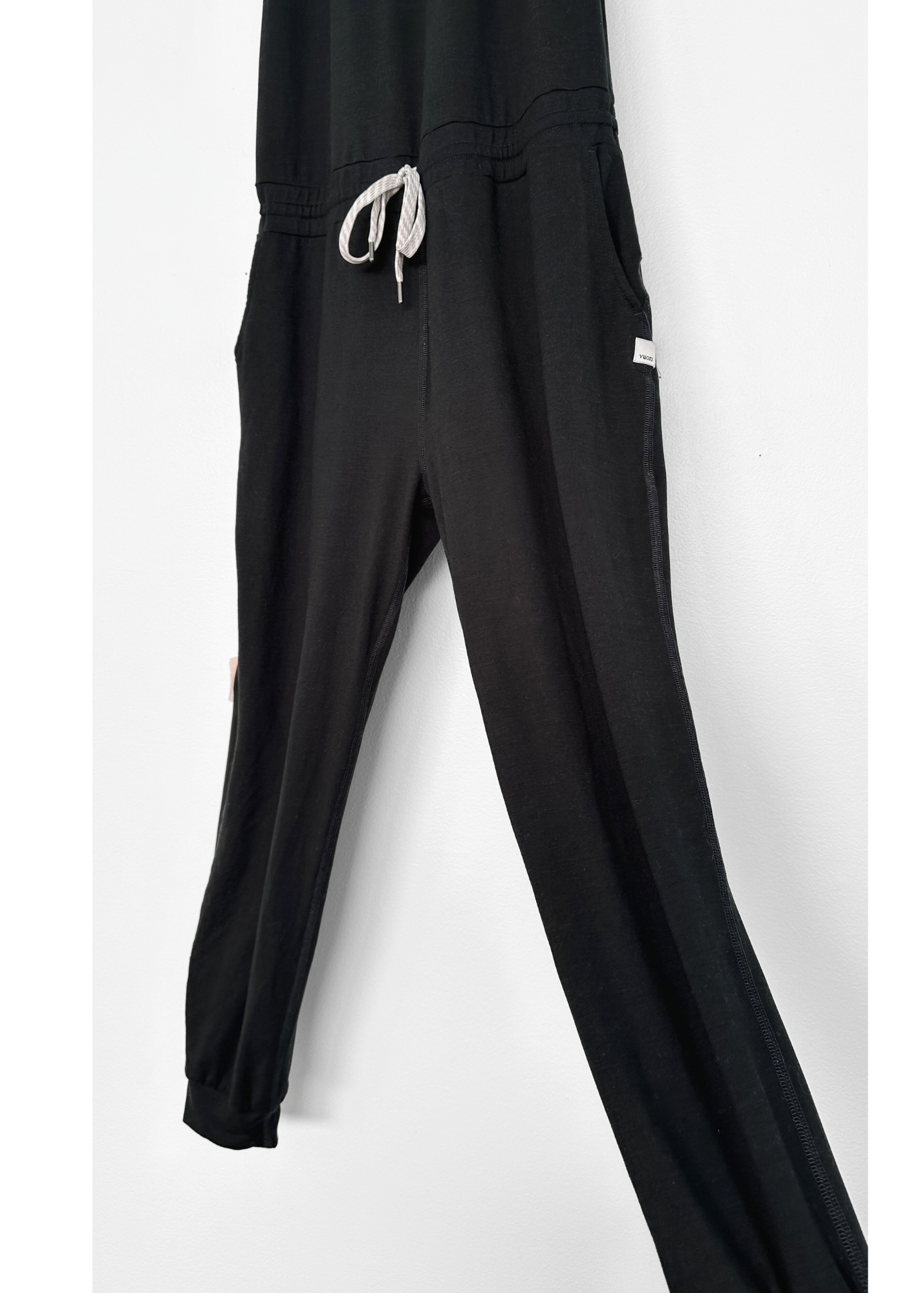 Vuori Black Lux Racerback Drawstring Harem Jogger Jumpsuit (M)