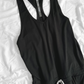 Vuori Black Lux Racerback Drawstring Harem Jogger Jumpsuit (M)