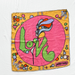 Vintage 60s Peter Max LOVE Pop Art Silk Scarf 26" x 26" made in Japan