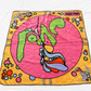 Vintage 60s Peter Max LOVE Pop Art Silk Scarf 26" x 26" made in Japan