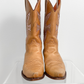 Vintage Frye Daisy Duke Tan Brown Leather Pink Crystal Studded Cowboy Boots (9)
