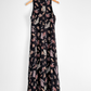 Vintage 90s Sea Side Print Black Maxi Dress (4/6)