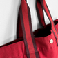 Hermès Bordeaux Red 100% Cotton Heavy Canvas Extra Large Tote Bag