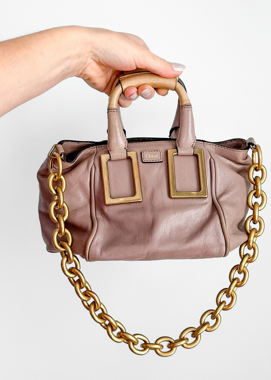 Chloé Ethel Tan Leather Small 2-way Convertible Purse