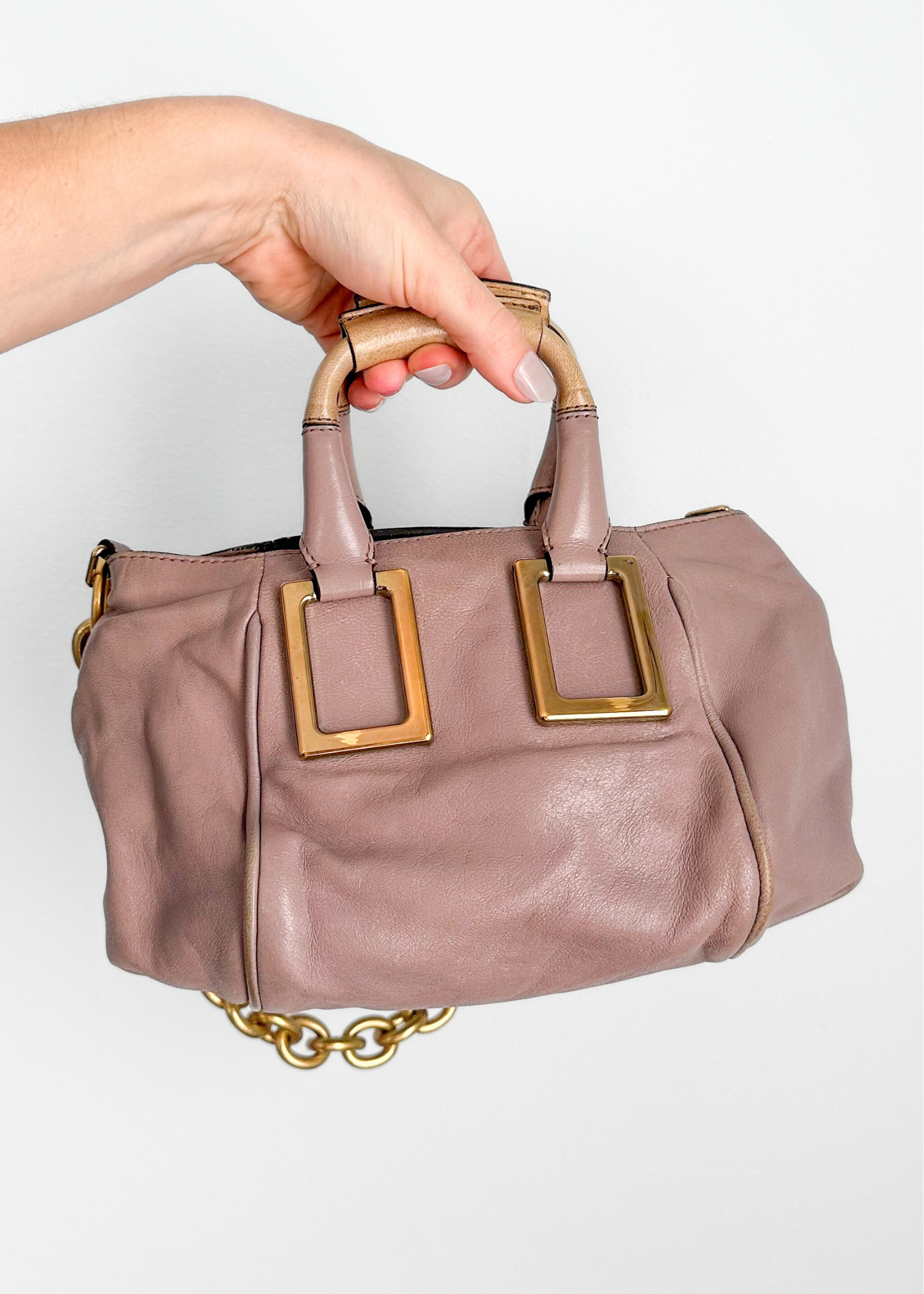 Chloé Ethel Tan Leather Small 2-way Convertible Purse