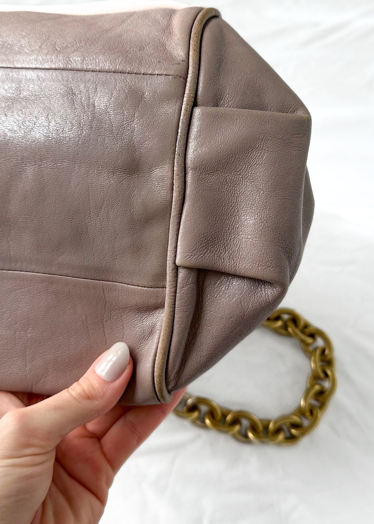 Chloé Ethel Tan Leather Small 2-way Convertible Purse