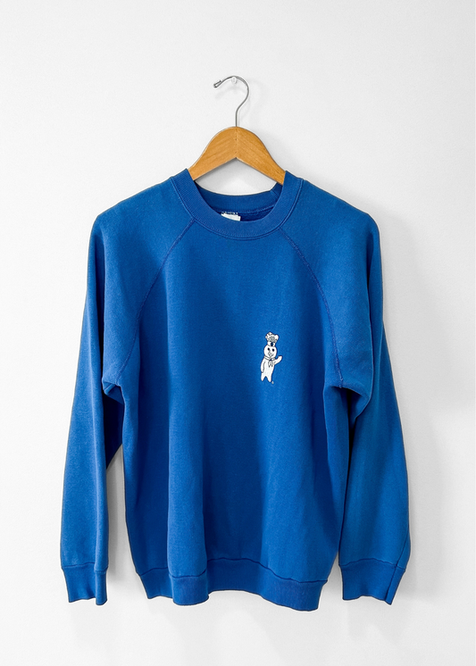Vintage 80s Pillsbury Dough Boy Blue Crewneck Sweatshirt