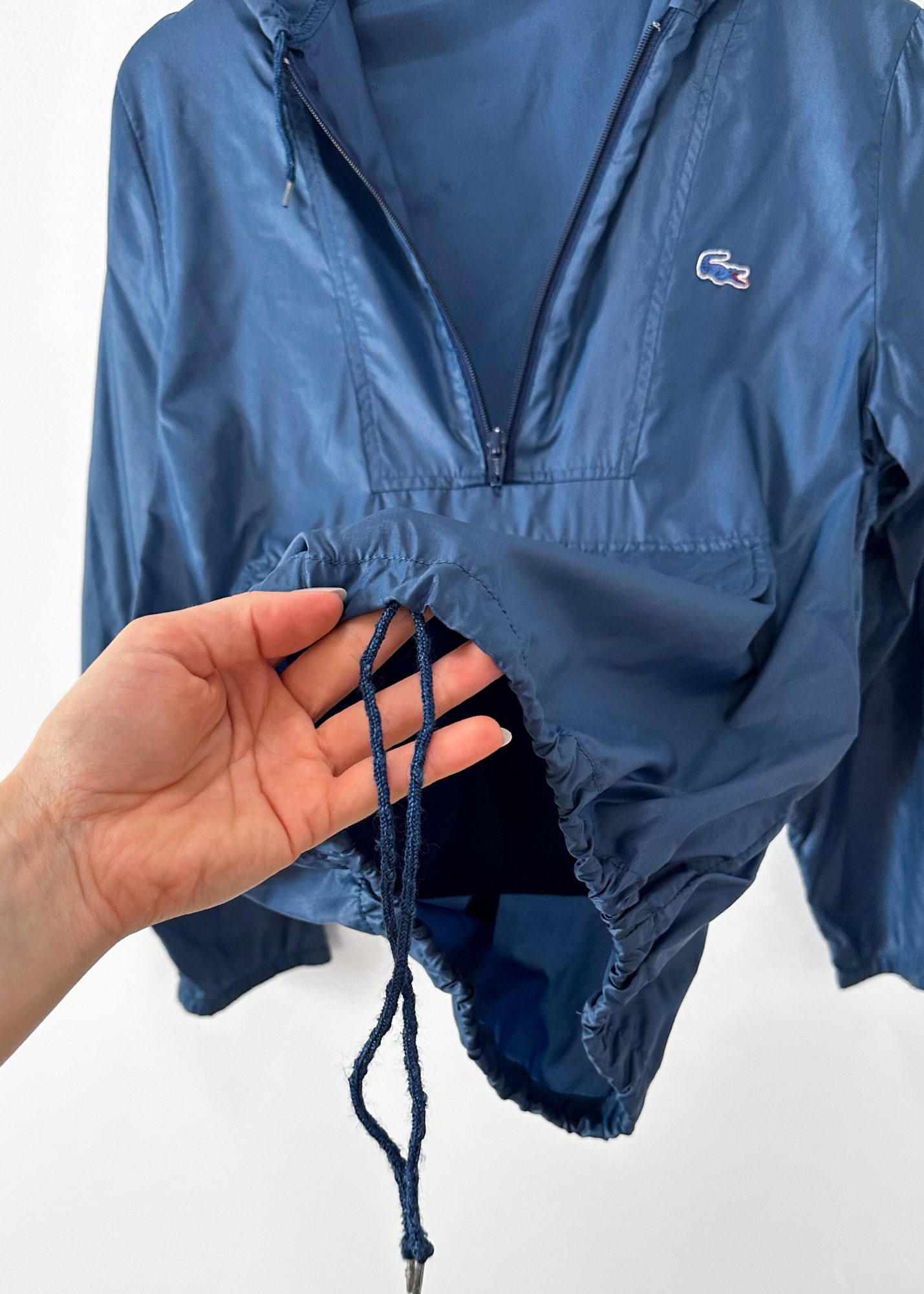 Vintage 80s Izod Lacoste Blue Windbreaker Jacket (S)