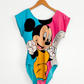 Vintage 90s Disney Mickey Mouse Blue Pink Exercise Leotard One Piece (M)