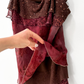 Vintage 00s New York City Design Co. Layered Silk & Sequin Top (M)