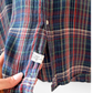 Frank & Eileen Italian Cotton Blue Plaid Relaxed Button Down Top (M)