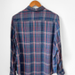 Frank & Eileen Italian Cotton Blue Plaid Relaxed Button Down Top (M)