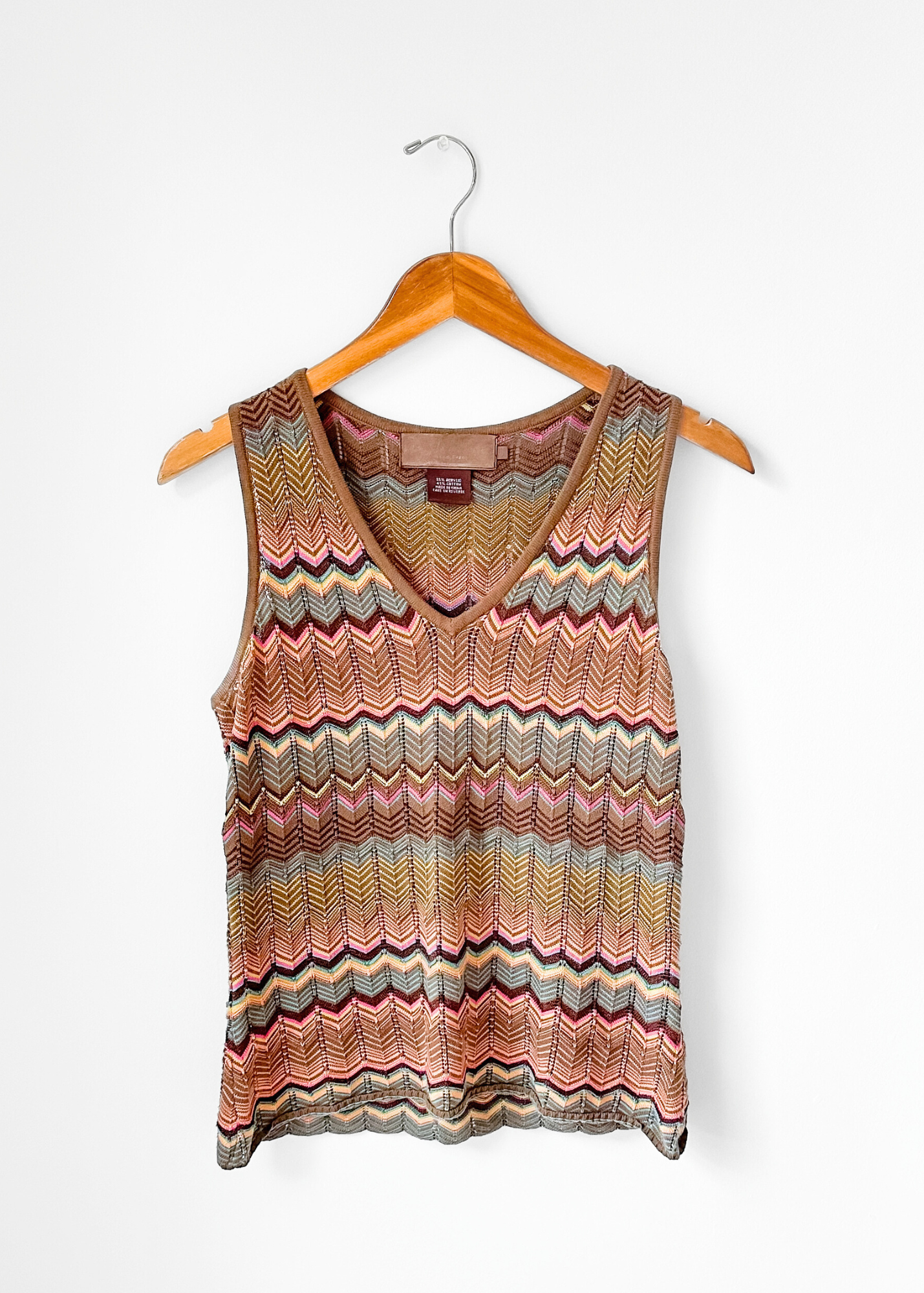 Double D Ranch Zig Zag Stripe Knit Top (M)