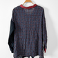 Mara Gibbucci Black Red Plaid Contrast Linen Button Jacket (L)