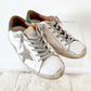 Golden Goose Super-Star White Green Leather Ice Gray Suede Low Top Sneakers Women's (EU 39 / US 9)