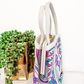 Emilio Pucci by Jana 1960s RARE Abstract Silk and Leather Top Handle Purse