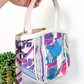 Emilio Pucci by Jana 1960s RARE Abstract Silk and Leather Top Handle Purse