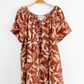 Diane von Furstenberg Silk Assets Brown 100% Silk Print Flutter Sleeve Top (XL)