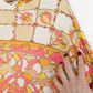 Vintage 60s 70s Emilio Pucci Silk Pink Peach Yellow Abstract Tie Belt Dress