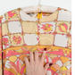 Vintage 60s 70s Emilio Pucci Silk Pink Peach Yellow Abstract Tie Belt Dress