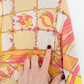 Vintage 60s 70s Emilio Pucci Silk Pink Peach Yellow Abstract Tie Belt Dress