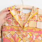 Vintage 60s 70s Emilio Pucci Silk Pink Peach Yellow Abstract Tie Belt Dress