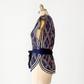 Vintage 70s Loomknits Navy Argyle Tie Sweater Vest