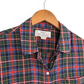 Trovata Birds of Paradise Red Green Blue Plaid Button Down (M)