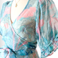 NEW Selkie Cloud 9 Blue & Pink Champagne Mod Print Wrap Top (S)