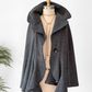 Charcoal Gray 100% Boiled Wool Knit Poncho Cape Sweater (M/L)