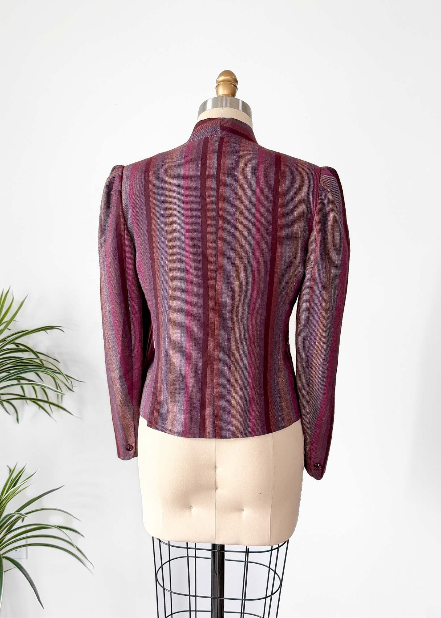 Vintage Cristina's Pucker Shoulder Stripe Blazer Jacket