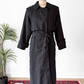 Vintage 80s Forecaster Classic Black Trench Coat with Wool Zip Lining (M)