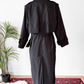 Vintage 80s Forecaster Classic Black Trench Coat with Wool Zip Lining (M)