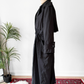 Vintage 80s Forecaster Classic Black Trench Coat with Wool Zip Lining (M)