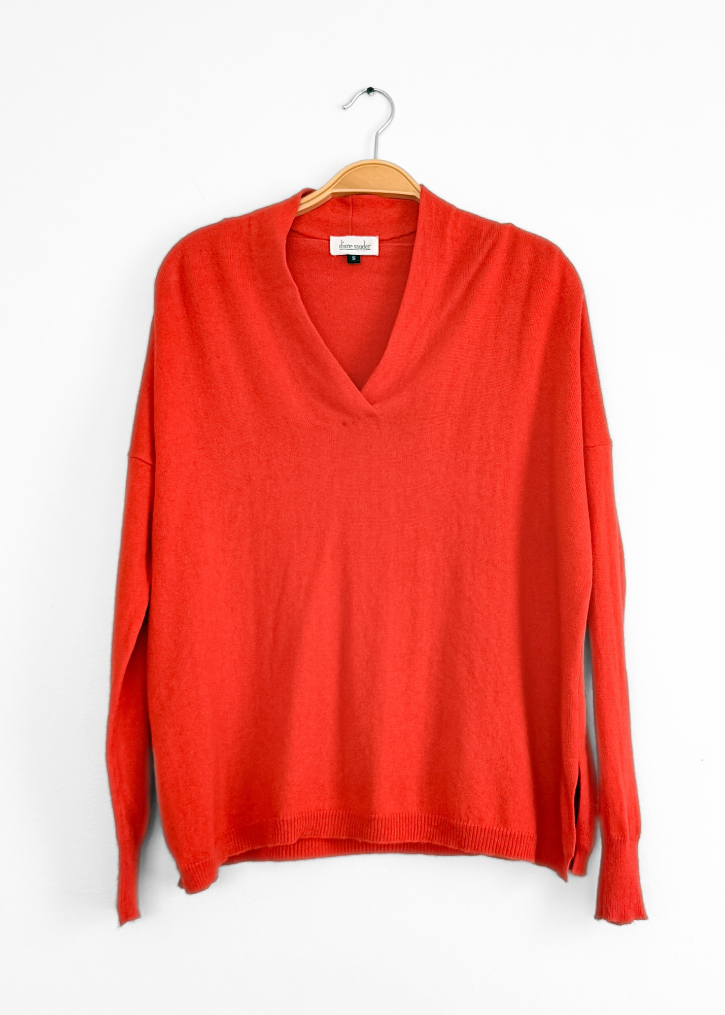 Diane Snyder Dark Orange Silk Cashmere Knit Top (S)