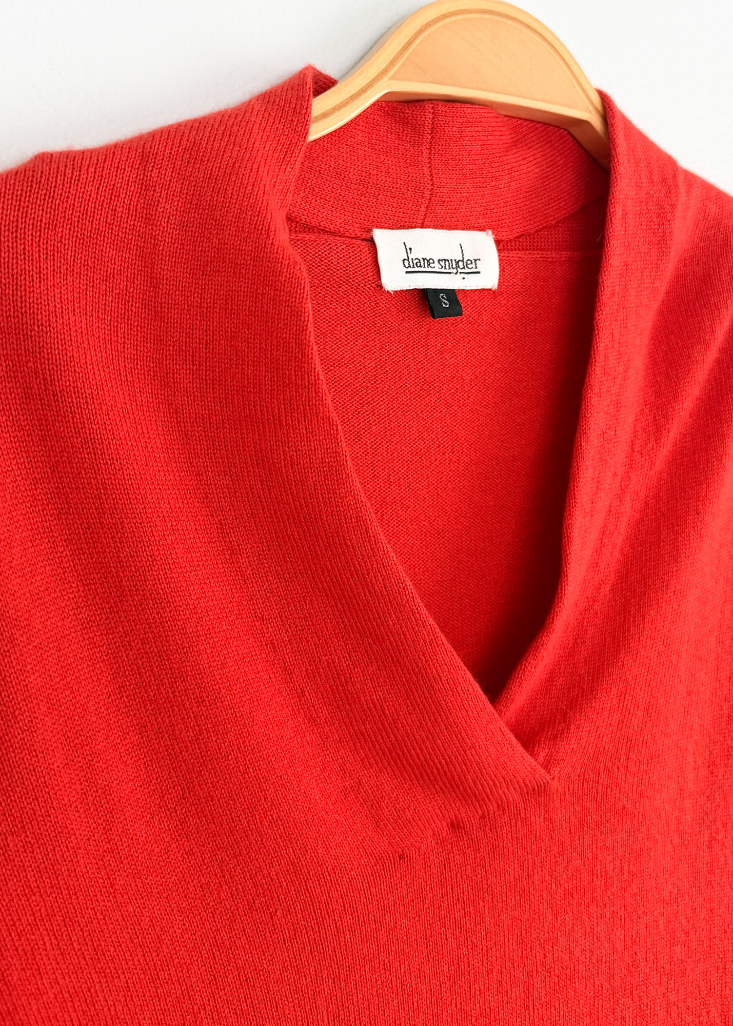 Diane Snyder Dark Orange Silk Cashmere Knit Top (S)