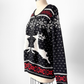 J. Jill Zip Front Deer Valley Fair Isle Cardigan Sweater (M)