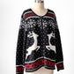J. Jill Zip Front Deer Valley Fair Isle Cardigan Sweater (M)
