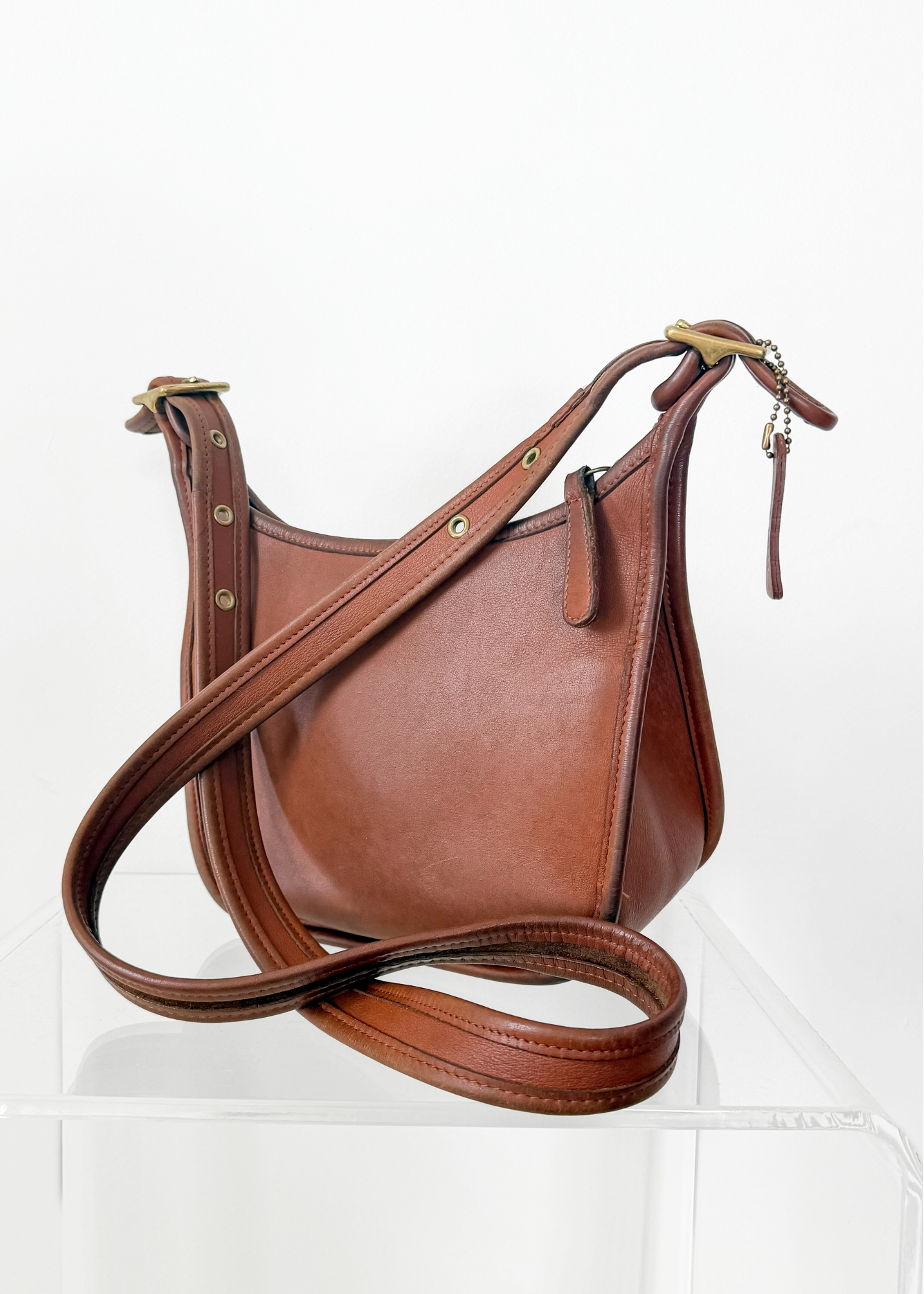 Vintage 90s Coach Janice Legacy British Tan Brown Leather Purse # 9950