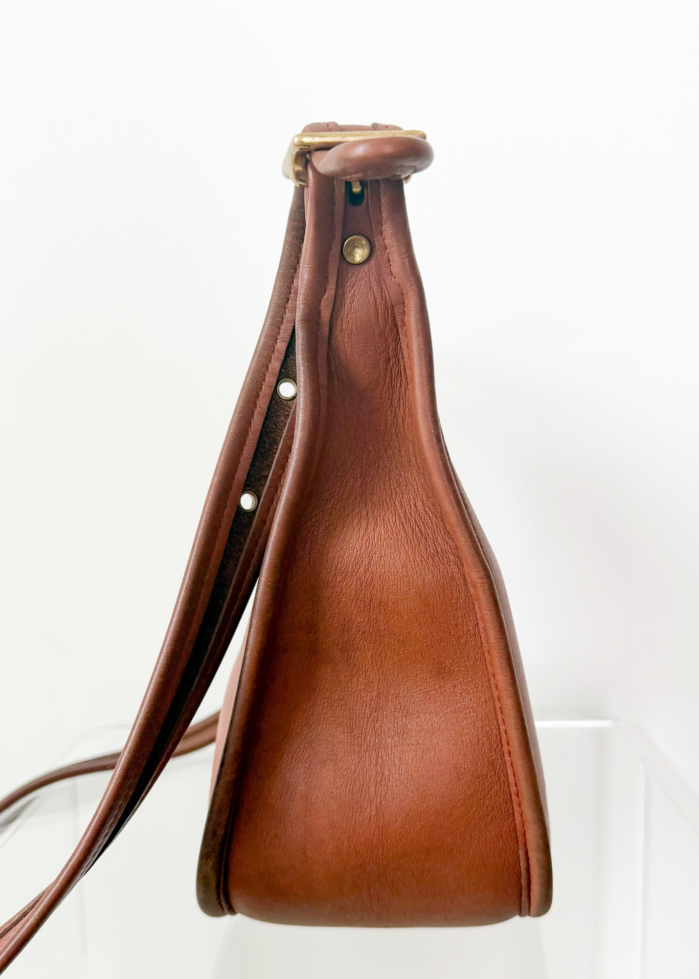 Vintage 90s Coach Janice Legacy British Tan Brown Leather Purse # 9950