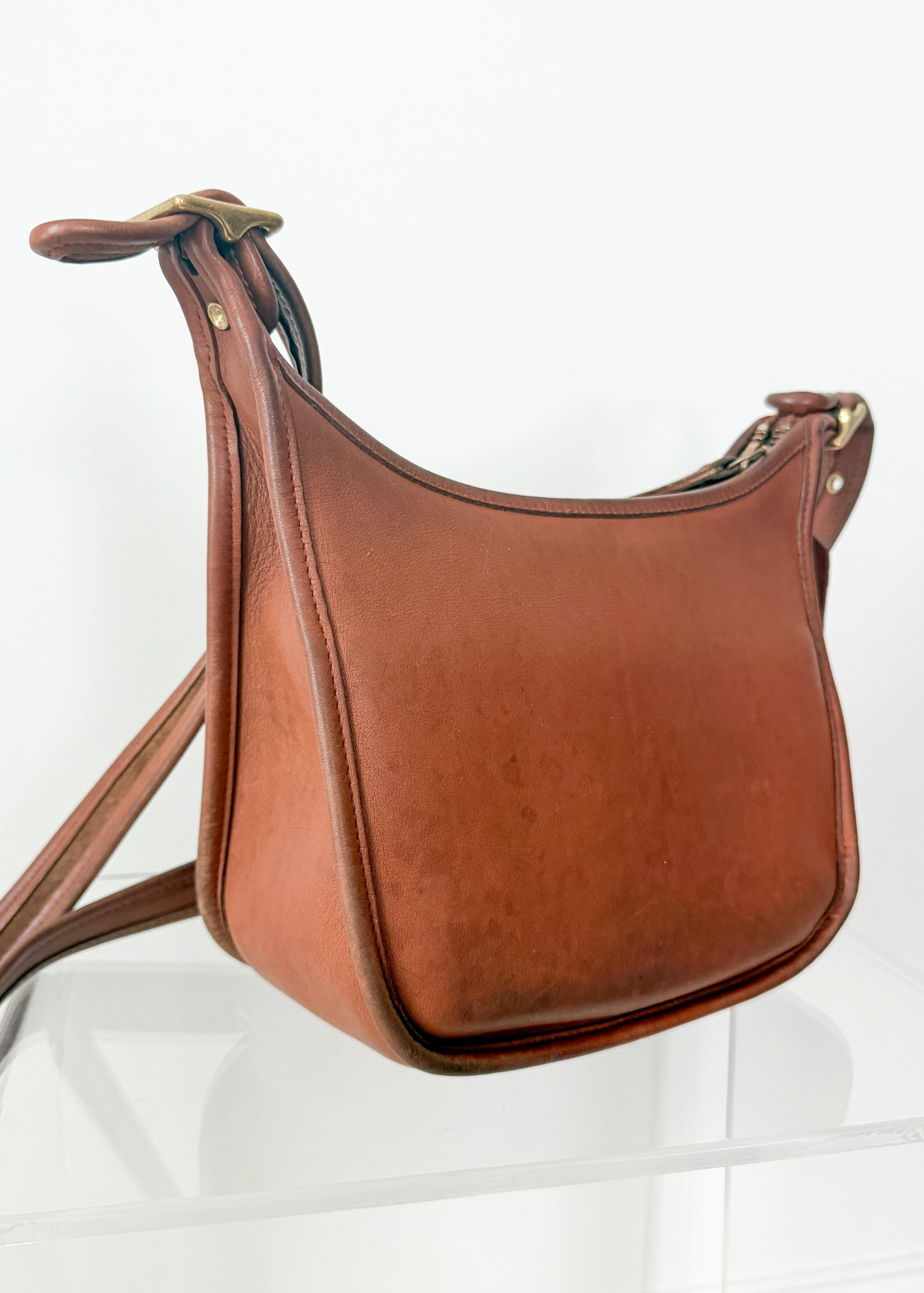 Vintage 90s Coach Janice Legacy British Tan Brown Leather Purse # 9950