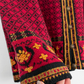 Squaw Valley Scandinavian Wool Knit Cardigan in Red Nordic Floral Fair Isle (M)