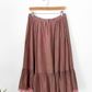 Vintage BIS by Gene Ewing Beverly Hils Paris Pink Mauve Sun Bleach Midi Peasant Skirt