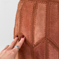 Vintage 70s Suede Leather Patchwork A-line Skirt (M or 8)