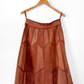 Vintage 70s Suede Leather Patchwork A-line Skirt (M or 8)