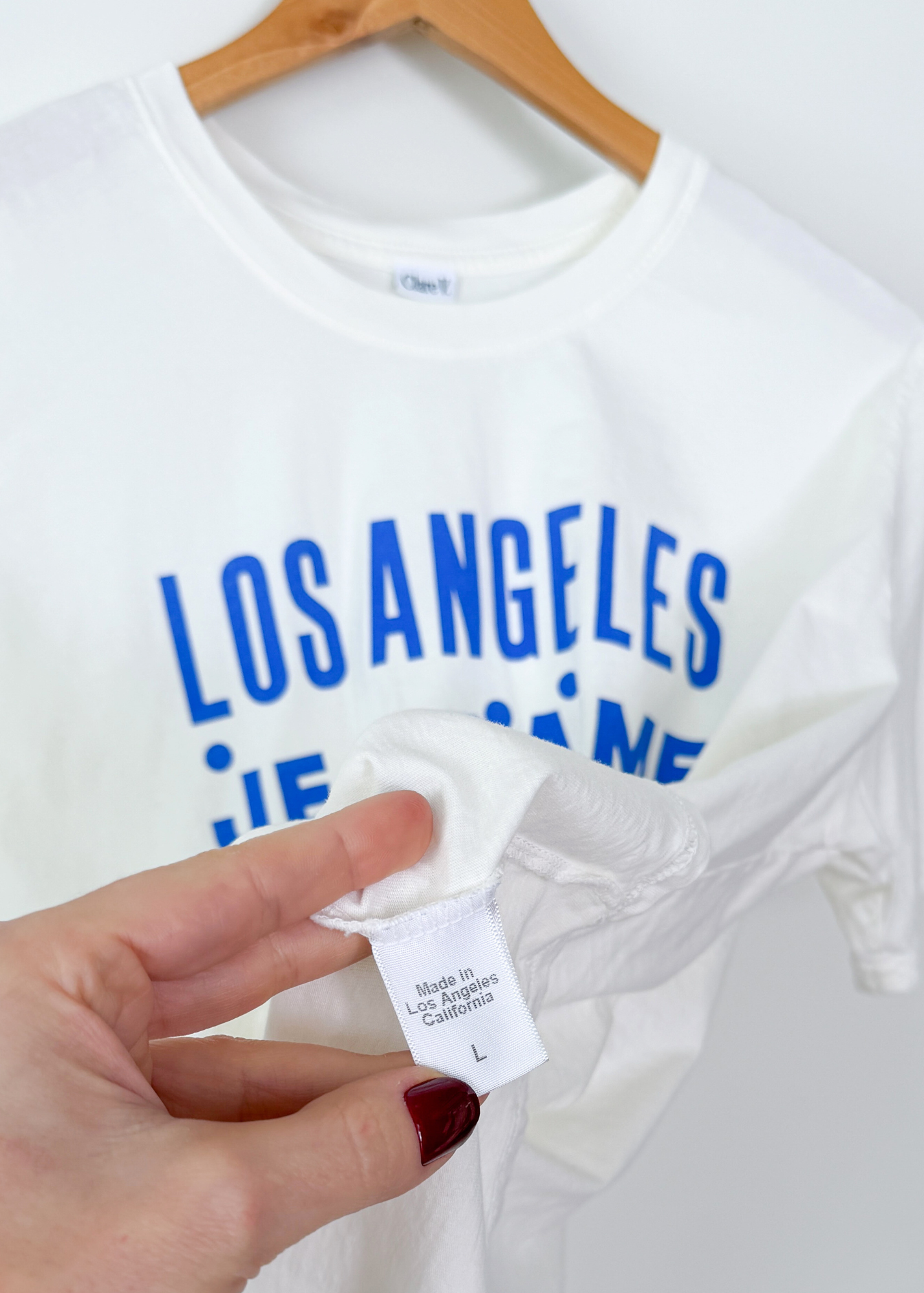 Clare V. Original Tee Los Angeles Je t’aime Graphic Shirt (L)