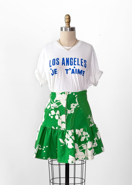 NEW Selkie Heather Skirt in Green White Summer Field Print (S)