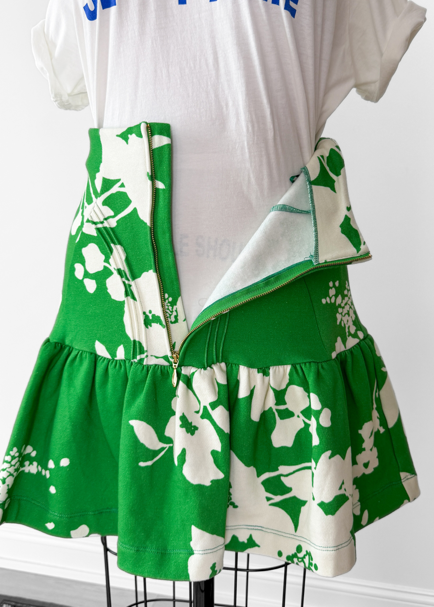 NEW Selkie Heather Skirt in Green White Summer Field Print (S)