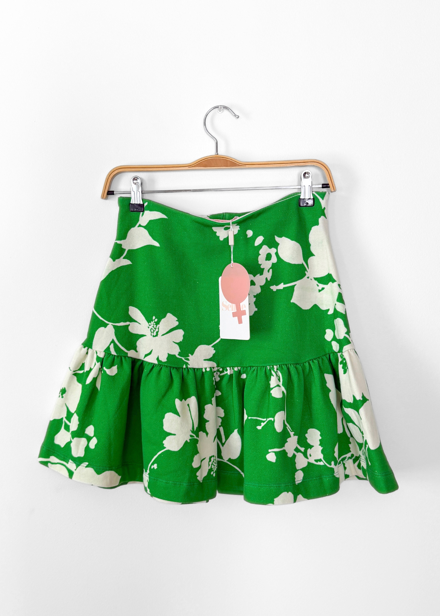 NEW Selkie Heather Skirt in Green White Summer Field Print (S)